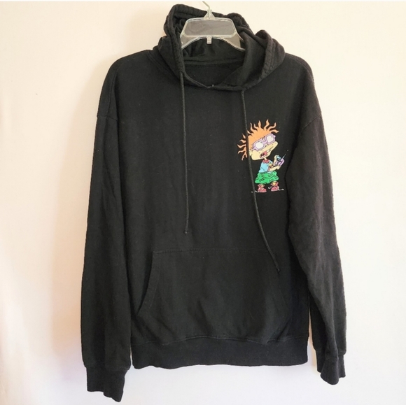 Rugrats Chuckie Finster and Tommy Pickles black hoodie womens size large - Picture 1 of 8